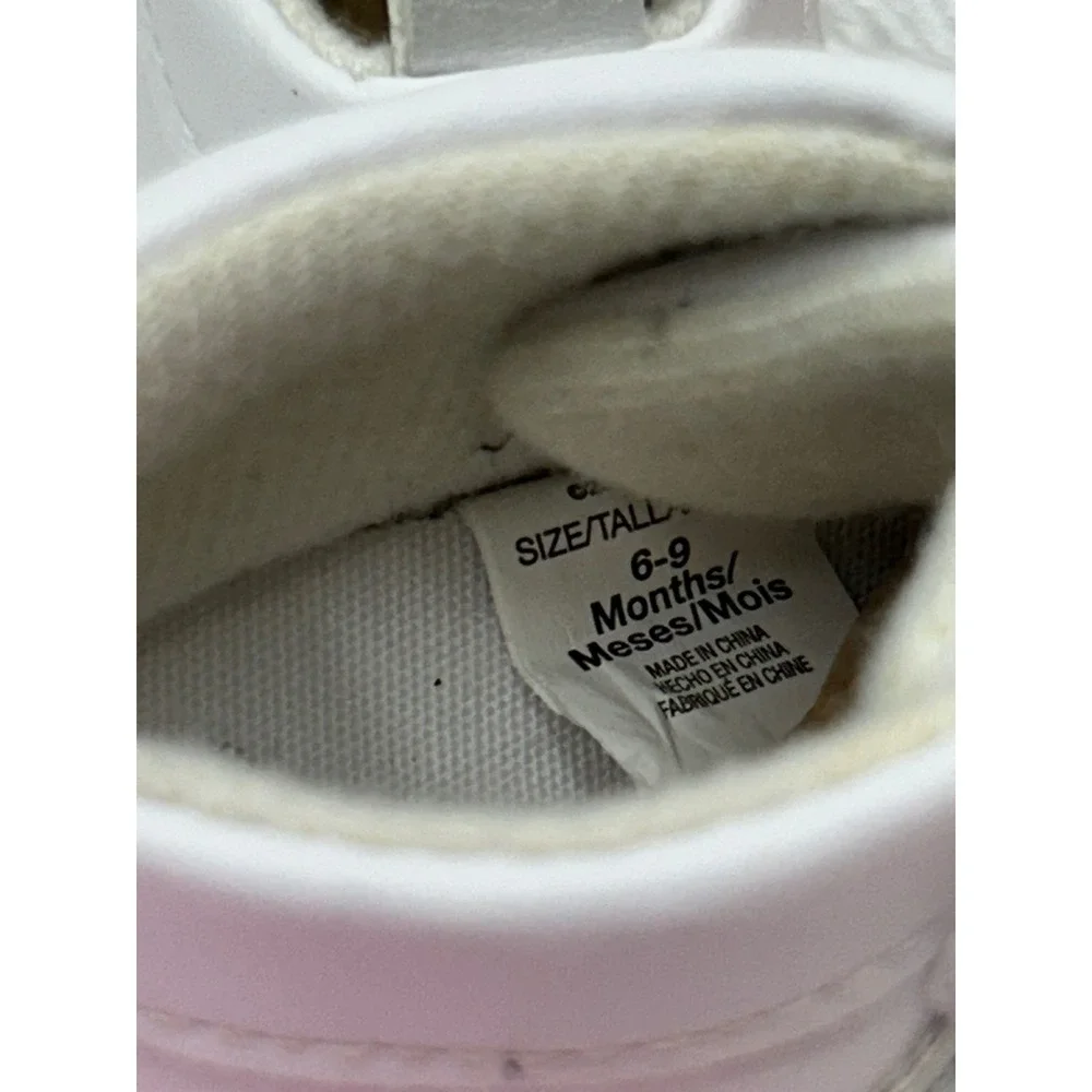 Fila Infant Boys Girls White Silver High Top Crib Shoes Sneakers 6-9 Months